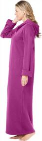 img 1 attached to Dreams & Co. Women'S Plus Size Long Hooded Fleece Sweatshirt Robe