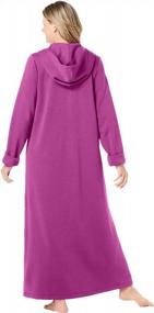 img 2 attached to Dreams & Co. Women'S Plus Size Long Hooded Fleece Sweatshirt Robe