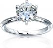 kobelli classic solitaire round brilliant moissanite engagement ring 2 carats 14k white gold logo