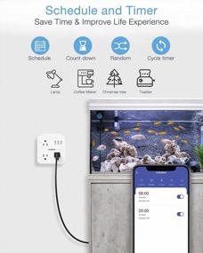 img 1 attached to TESSAN WiFi Smart Plug Outlet Extender With 3 Outlets And 3 USB Ports, Alexa & Google Home Voice Control Surge Protector Power Strip 900J For Indoor