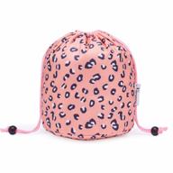 small leopard barrel drawstring cosmetic bag - perfect travel companion for women! логотип