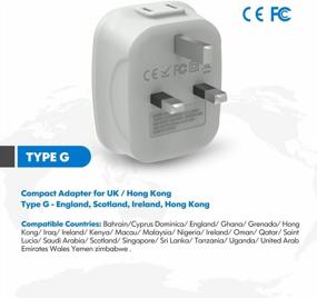 img 2 attached to Travel With Ease: Get A 3-Pack US To UK Plug Adapter With VINTAR International Power Adapter Including 2 USB Ports And 4 In 1 Outlet Adaptor For USA To British England Scotland Irish London Dubai!
