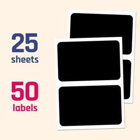 img 3 attached to Easily Organize With Reusable 6" X 4" Chalkboard Labels - 50 Pack