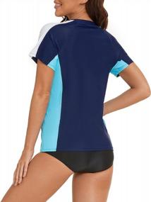 img 2 attached to UPF 50+ Women'S Swimwear: Short Sleeve Rash Guard, Sun Protection Bathing Suit Top By Lecieldusoir