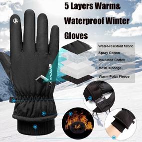 img 3 attached to 🚴 Stay Comfortable and Connected: Weitars Touchscreen Waterproof Thermal Cycling Men's Accessories