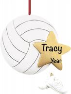 unique 2022 volleyball ornaments for teen girls – polyresin star ornament, outdoor sports gifts & decorations logo