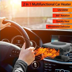 img 1 attached to 🔥 Portable 12V 200W Car Heater: 2-in-1 Heating & Cooling Fan for Fast Defrosting & Comfortable Travels