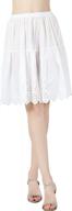 beautelicate полукомбинезонная юбка-удлинитель 100% хлопок винтажная нижняя юбка с кружевной вышивкой цвета слоновой кости размер sml логотип