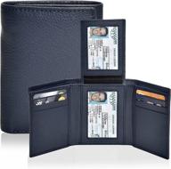 rfid leather trifold wallets men men's accessories ~ wallets, card cases & money organizers logo