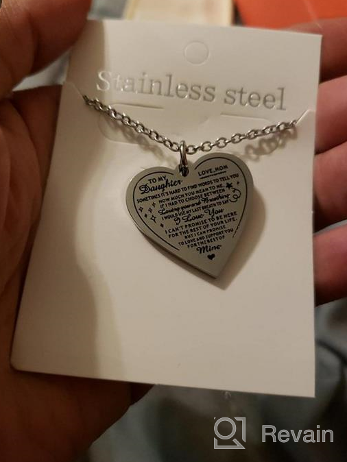 img 1 attached to 🎁 PARTNER Daughter Gift: Inspiring Pendant Necklace Jewelry from Mom Dad, Perfect for Daughter & Granddaughter review by Amanda Anderson