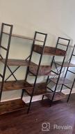 img 1 attached to Ironck Triple Wide 4-Tier Industrial Bookshelf With Record Player Shelves - Large Etagere Bookcase With Metal Frame For Living Room Or Home Office Storage review by David Lusk