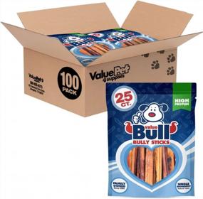 img 3 attached to 100 Count Of Thick 6 Inch ValueBull Bully Sticks For Dogs - 100% Beef Pizzles, All Natural Dog Treats, Rawhide Alternative And Single Ingredient