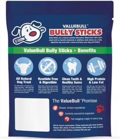 img 1 attached to 100 Count Of Thick 6 Inch ValueBull Bully Sticks For Dogs - 100% Beef Pizzles, All Natural Dog Treats, Rawhide Alternative And Single Ingredient