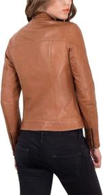 img 1 attached to Womens Leather Jacket Motorcycle Lambskin Women's Clothing via Coats, Jackets & Vests