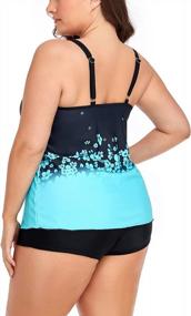 img 3 attached to Flattering Plus Size Tankini Swimsuits With Tummy Control And Long Torso Fit