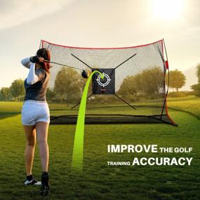 img 3 attached to Improve Your Swing With ONETWOFIT 10X7Ft Golf Practice Net – Perfect For Indoor/Outdoor Use And Comes With Carry Bag And Target