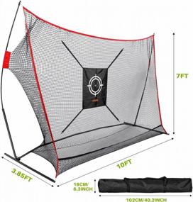 img 1 attached to Improve Your Swing With ONETWOFIT 10X7Ft Golf Practice Net – Perfect For Indoor/Outdoor Use And Comes With Carry Bag And Target