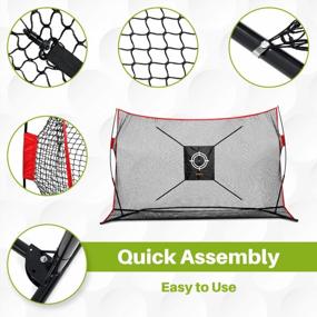img 2 attached to Improve Your Swing With ONETWOFIT 10X7Ft Golf Practice Net – Perfect For Indoor/Outdoor Use And Comes With Carry Bag And Target