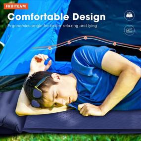img 1 attached to Самонадувающийся спальный коврик для кемпинга с подушкой - пенопластовый коврик для пеших прогулок, путешествий и пеших прогулок