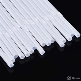 img 2 attached to 🥤 Pack of 500 Milky White Flexible Plastic Straws - 7.7'' Long, 0.23'' Diameter