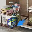 13" cabinet opening ronanemon pull out under sink organizer - carbon steel (bronze) bathroom storage solution logo