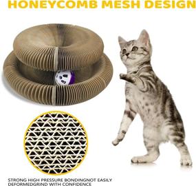 img 2 attached to 🐱 2022 Folding Cat Scratch Board with Interactive Toy Kring Ball - Durable, Recyclable, and Convenient - Cat Grinding Scratch Board Toy