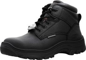 img 4 attached to Skechers Burgin Tarlac Industrial Embossed Leather Men's Shoes - Work & Safety