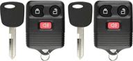 keylessoption remote control key fob with uncut blank ignition key for gq43vt11t, cwtwb1u345 (pack of 2) логотип