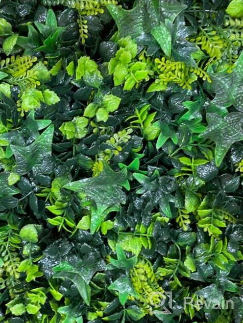 img 1 attached to 12 Pack ULAND Artificial Topiary Hedge Panels - 20"X20" Faux Plant Greenery For Outdoor Privacy Screen Fence, Backdrop Wall Decorations review by Derrick Villarreal