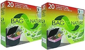 img 3 attached to 🌱 Bag-To-Nature Compostable Bag and Liner: 2-Pack, 20 (3 Gallon) Bags in a Box