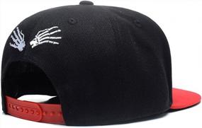 img 2 attached to Quanhaigou Adjustable Snapback Hat For Men Women,Unisex Hip Hop Baseball Cap Flat Bill Brim Dad Hats