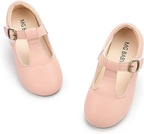 img 4 attached to Meckior Toddler Little Bowknot Princess Girls' Shoes - Flat Flats