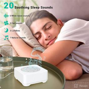 img 3 attached to 🔊 Fitniv Customizable White Noise Sound Machine - 20 Soothing Natural Sounds, 32 Volume Levels, Timer & Memory, Plug-in - Ideal for Baby, Adults, Home & Office