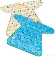 👶 shishu creations weaning bib: waterproof & stain resistant, long sleeve bib for baby led weaning (blw) logo