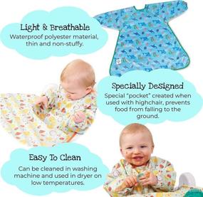 img 2 attached to 👶 ShiShu Creations Weaning Bib: Waterproof & Stain Resistant, Long Sleeve Bib for Baby Led Weaning (BLW)