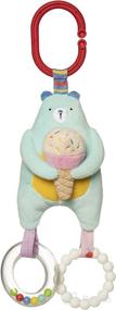 img 4 attached to 🌸 Cherry Blossom Days Baby Bear Travel Toy by Manhattan Toy with Rattle Ring, Squeaker, and Soft Silicone Teether