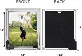 img 3 attached to 8X10 Picture Frame Set Of 2 - Glass Photo Frames 8 By 10 For Tabletop, Horizontal & Vertical Display
