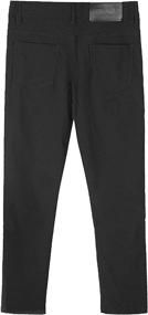 img 3 attached to GINGTTO Chinos Pants Straight Flat Front Boys' Clothing via Pants