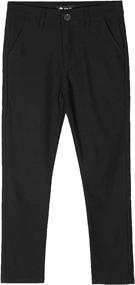 img 4 attached to GINGTTO Chinos Pants Straight Flat Front Boys' Clothing via Pants