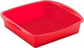 img 4 attached to European-Grade Silicone Cake Pan By Aokinle - 8 Inch Square Non-Stick Bakeware Brownie Pan, Reusable And Food-Grade Cake Mold, BPA Free For Optimum Baking Results