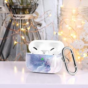 img 2 attached to Hamile Compatible With AirPods Pro Case Cute Protective Cover Shockproof Hard Case For Apple Airpods Pro 3RD Charging Cases (2019), AirPods Accessories Keychain (LED Visible) - Dream Snow