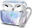hamile compatible with airpods pro case cute protective cover shockproof hard case for apple airpods pro 3rd charging cases (2019), airpods accessories keychain (led visible) - dream snow logo