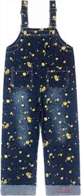 img 4 attached to 3-14Y Big Girls Denim Jumpsuit&Rompers W/ Changeable Sequin Pants - Peacolate
