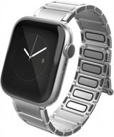upgrade your apple watch with raptic classic band for series 1-5 (silver) logo