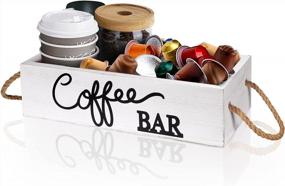 img 4 attached to Create A Rustic Coffee Station With Our Wood Organizer Box And Coffee Bar Accessories - Keep Countertops Tidy And Coffee Pods Handy