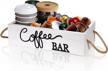 create a rustic coffee station with our wood organizer box and coffee bar accessories - keep countertops tidy and coffee pods handy logo