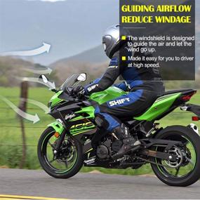 img 2 attached to Enhance Your Kawasaki Ninja 400/250: Dark Smoke Wind Deflector Fly Screen for 2018-2021 Models