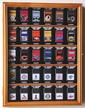 display and organize your zippo lighter collection with this 30-holder oak cabinet wall rack! logo