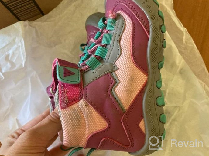img 1 attached to Mishansha Ankle Hiking Boots: Outdoor Trekking Shoes for Boys and Girls with Hook and Loop Fasteners review by Douglas Holla