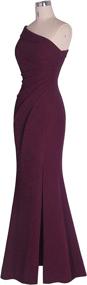 img 2 attached to Fazadess Womens Ruched Shoulder Evening Women's Clothing ~ Dresses